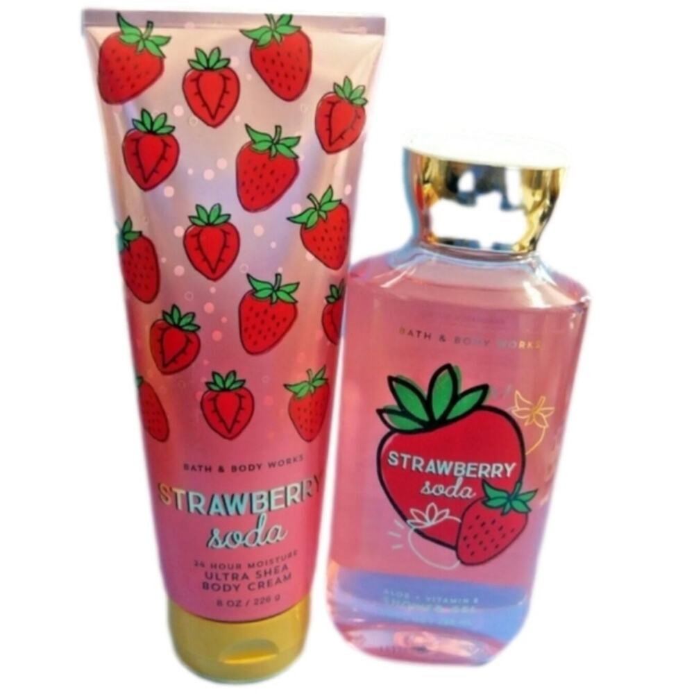 Bath & Body Works "STRAWBERRY SODA" shower gel & body cream
